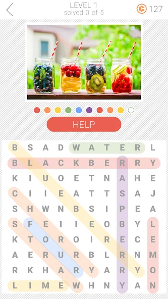 10x10 Word Search (десять на десять) [МОД: Все открыто, Дополнительные деньги и Меню MOD] Screenshot 1