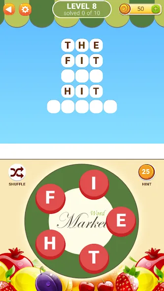 Word Market 2 [МОД: Меню, Бесконечные монеты и Открытые уровни] Screenshot 2