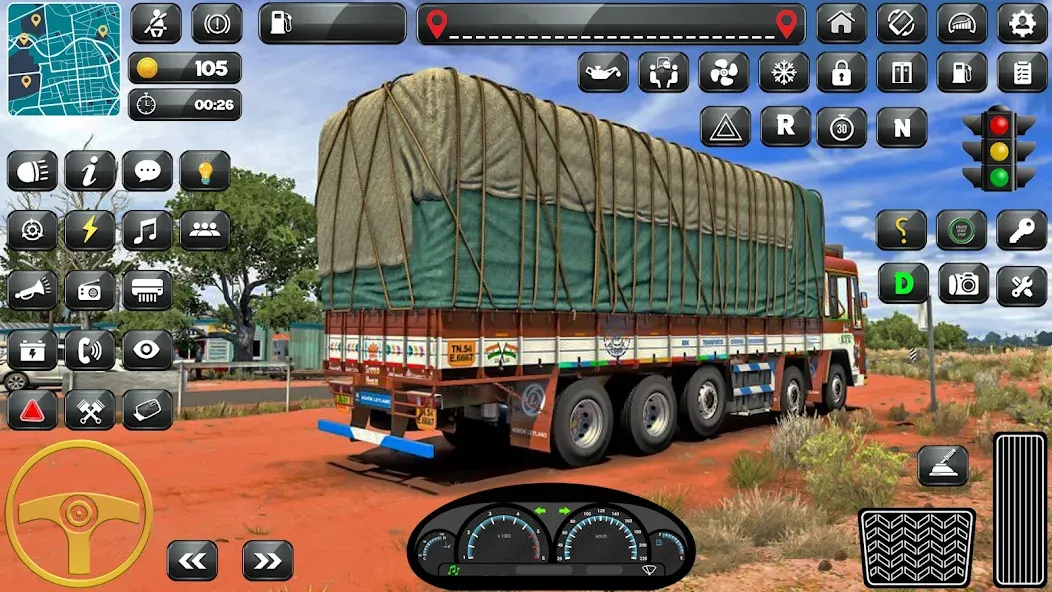 Indian Truck Driver Simulator [МОД: Меню, Бесконечные монеты и Открытые уровни] Screenshot 2