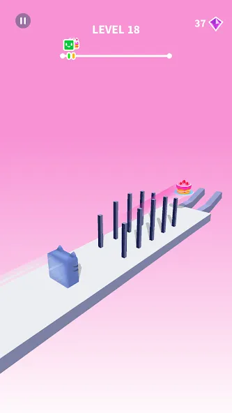 Jelly Shift - Obstacle Course (Джелли Шифт) [МОД: Меню, Бесконечные монеты и Открытые уровни] Screenshot 2