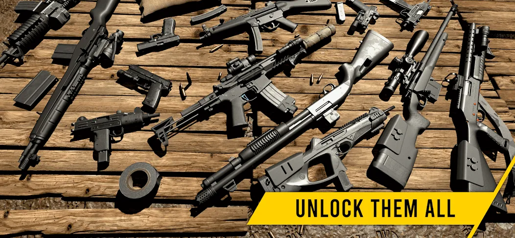 GUNSIM - 3D FPS Shooting Guns (ГУНСИМ) [МОД: Много монет, Открытые уровни и Мега MOD] Screenshot 5