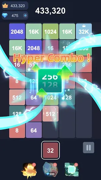 2048™ Merge Block Puzzle (Слияние блочных головоломок) [МОД: Много монет, Открытые уровни и Мега MOD] Screenshot 1