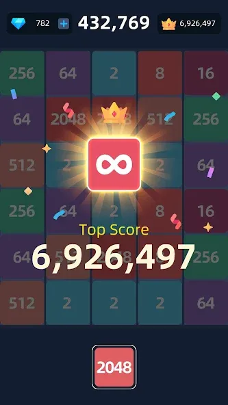 2048™ Merge Block Puzzle (Слияние блочных головоломок) [МОД: Много монет, Открытые уровни и Мега MOD] Screenshot 5