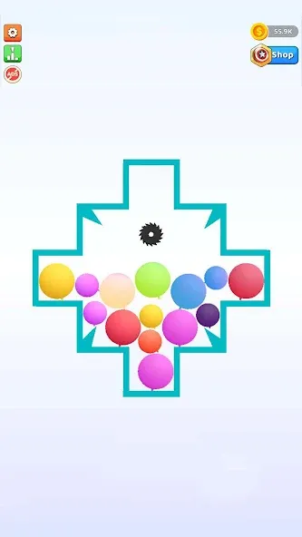 Bounce and pop - Puff Balloon [МОД: Много денег, Монет и Все открыто] Screenshot 1
