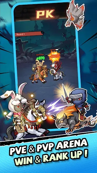 Ninja Cat - Idle Arena (Крейзи Ниндзя Кэт) [МОД: Деньги, Монеты и Меню MOD] Screenshot 5