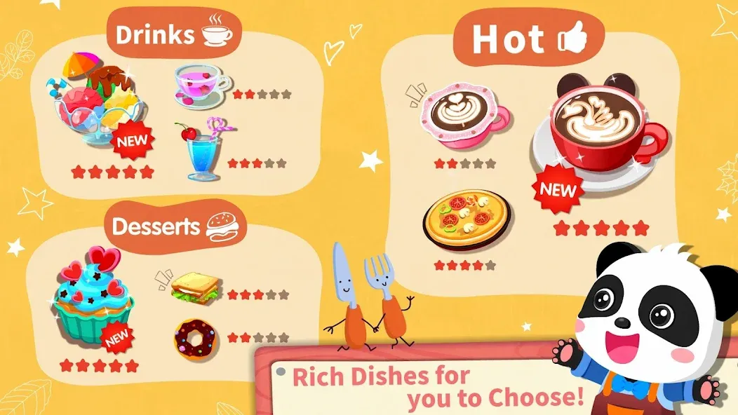 Baby Panda’s Summer: Café [МОД: Деньги, Монеты и Меню MOD] Screenshot 5