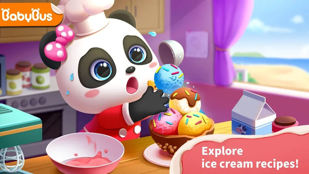 Baby Panda’s Ice Cream Shop [МОД: Все открыто, Дополнительные деньги и Меню MOD] Screenshot 1