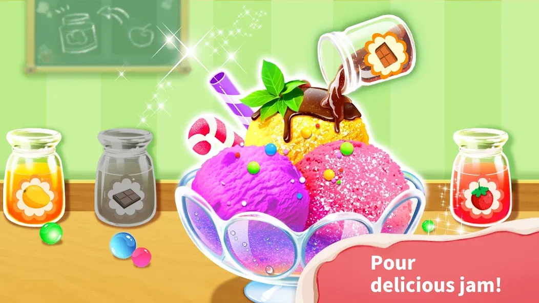 Baby Panda’s Ice Cream Shop [МОД: Все открыто, Дополнительные деньги и Меню MOD] Screenshot 2