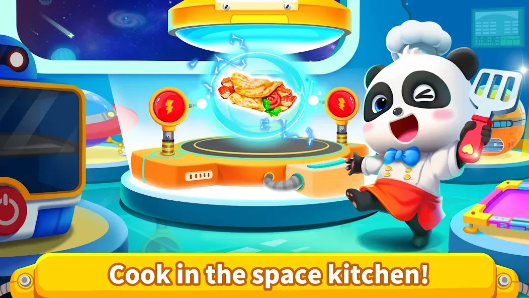 Little Panda's Space Kitchen [МОД: Меню, Бесконечные монеты и Открытые уровни] Screenshot 5