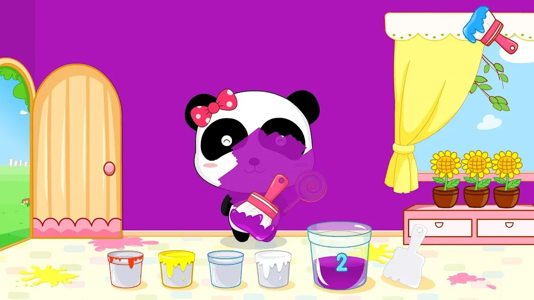 Baby Panda's Color Mixing [МОД: Все открыто, Дополнительные деньги и Меню MOD] Screenshot 2
