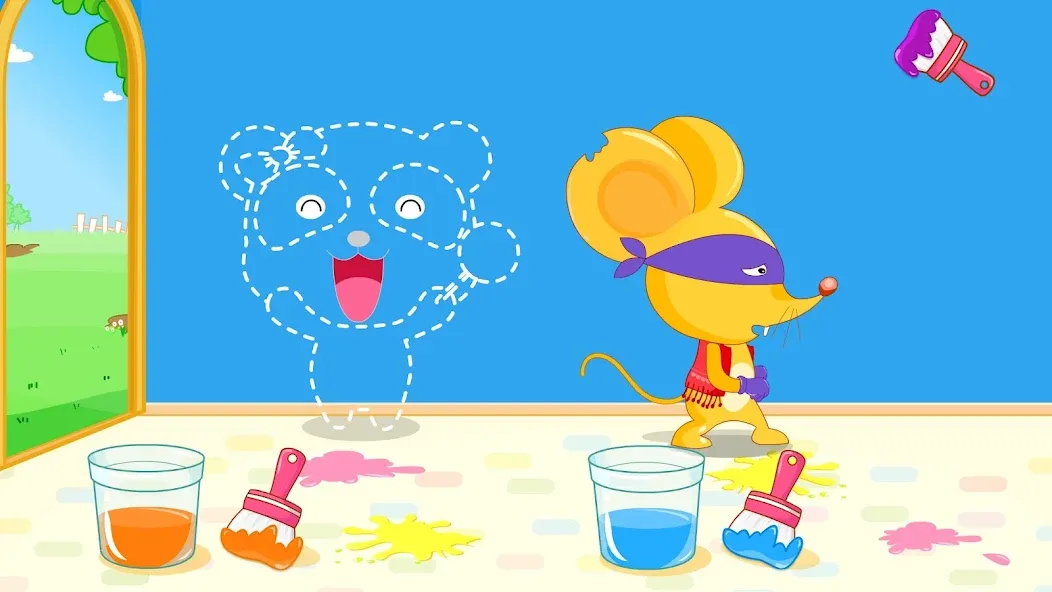 Baby Panda's Color Mixing [МОД: Все открыто, Дополнительные деньги и Меню MOD] Screenshot 3