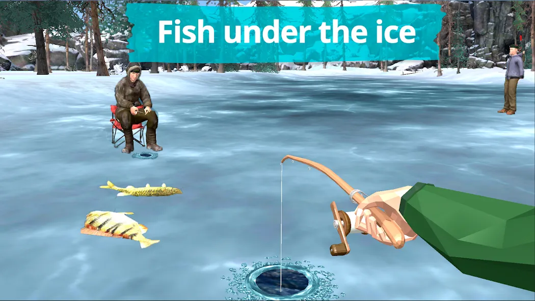 Fishing in the Winter. Lakes. [МОД: Много монет, Открытые уровни и Мега MOD] Screenshot 1