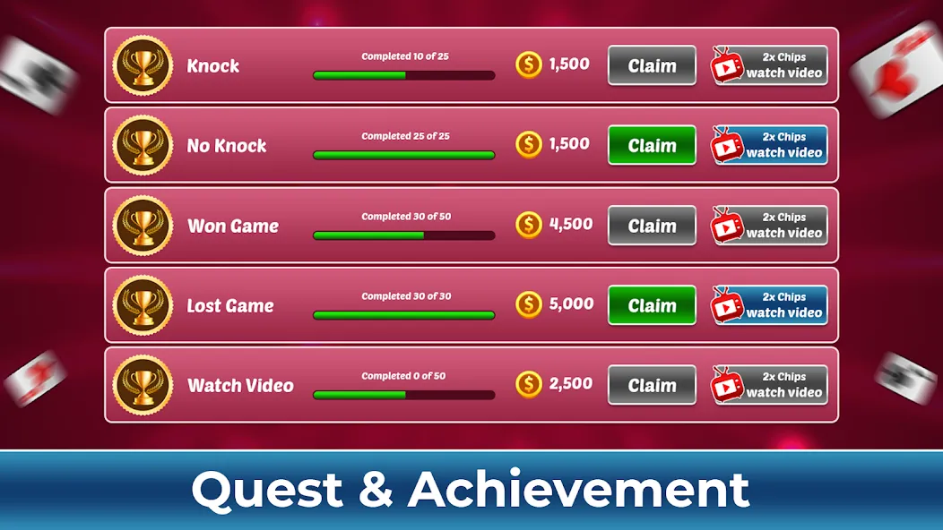 Tonk Rummy Card Game (Тонк Рамми карточная игра) [MOD: Много монет/Энергии] - Скриншот 4