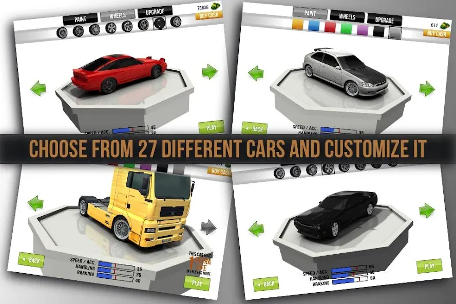 Traffic Racer (Трафик Рейсер) [МОД: Меню, Бесконечные монеты и Открытые уровни] Screenshot 3