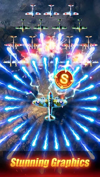 Sky Survivor: WWII Aircraft Sh (Скай Сурвайвер) [МОД: Меню, Бесконечные монеты и Открытые уровни] Screenshot 5