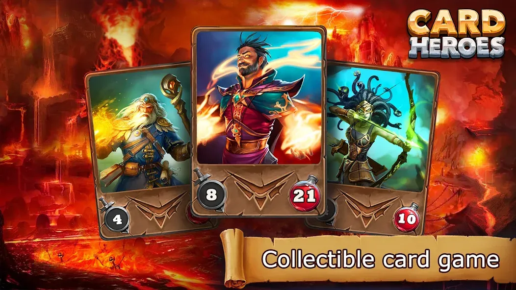 Card Heroes: TCG/CCG deck Wars (Кард Хироес) [МОД: Все открыто, Дополнительные деньги и Меню MOD] Screenshot 1