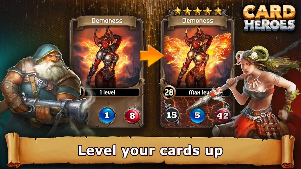 Card Heroes: TCG/CCG deck Wars (Кард Хироес) [МОД: Все открыто, Дополнительные деньги и Меню MOD] Screenshot 4