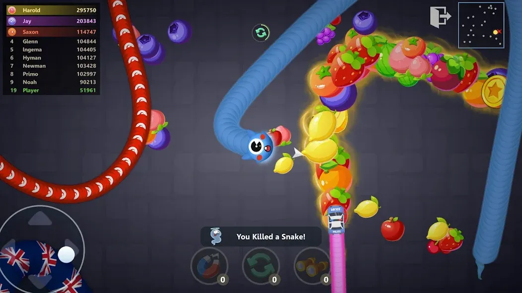 Snake War™ Hungry Worm.io Game (Снейк Вар) [МОД: Деньги, Монеты и Меню MOD] Screenshot 3