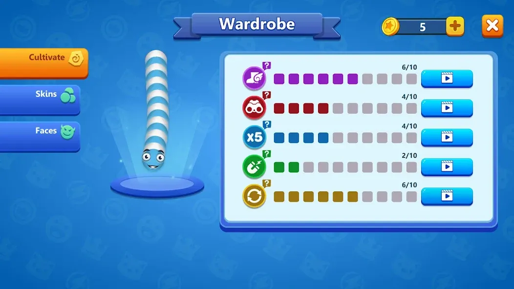 Snake War™ Hungry Worm.io Game (Снейк Вар) [МОД: Деньги, Монеты и Меню MOD] Screenshot 4