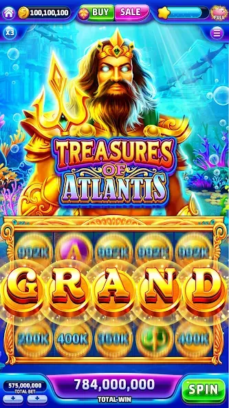 Jackpotland-Vegas Casino Slots (Джекпотлэнд) [МОД: Много денег, Монет и Все открыто] Screenshot 3
