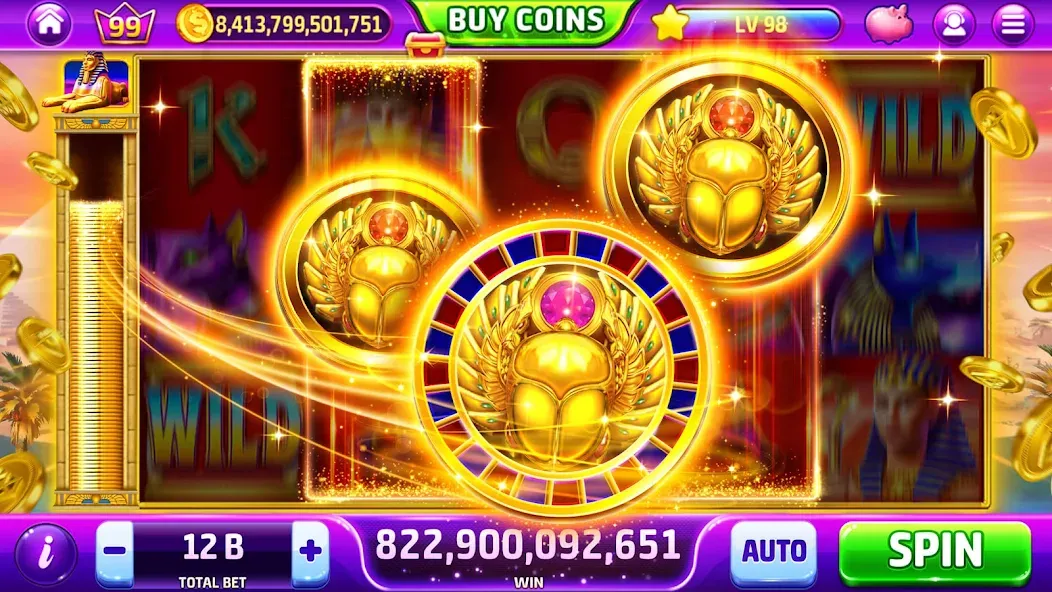 Golden Casino - Slots Games (Голден Казино) [МОД: Меню, Бесконечные монеты и Открытые уровни] Screenshot 4