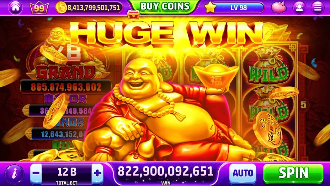 Golden Casino - Slots Games (Голден Казино) [МОД: Меню, Бесконечные монеты и Открытые уровни] Screenshot 5
