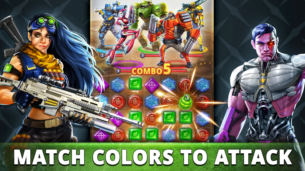 Puzzle Combat: Match-3 RPG (Пазл Комбат) [МОД: Деньги, Монеты и Меню MOD] Screenshot 4