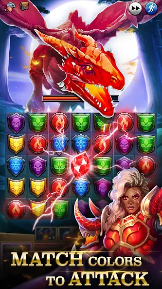 Empires & Puzzles: Match-3 RPG [МОД: Меню, Бесконечные монеты и Открытые уровни] Screenshot 1