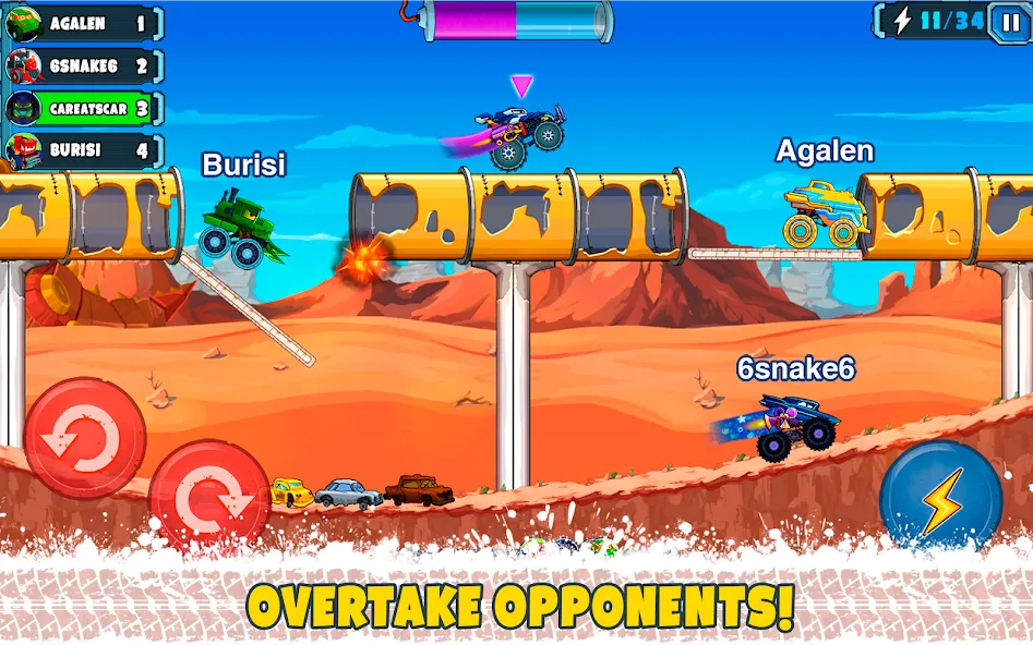 Car Eats Car Multiplayer Race (Кар Итс Кар) [МОД: Много монет, Открытые уровни и Мега MOD] Screenshot 1