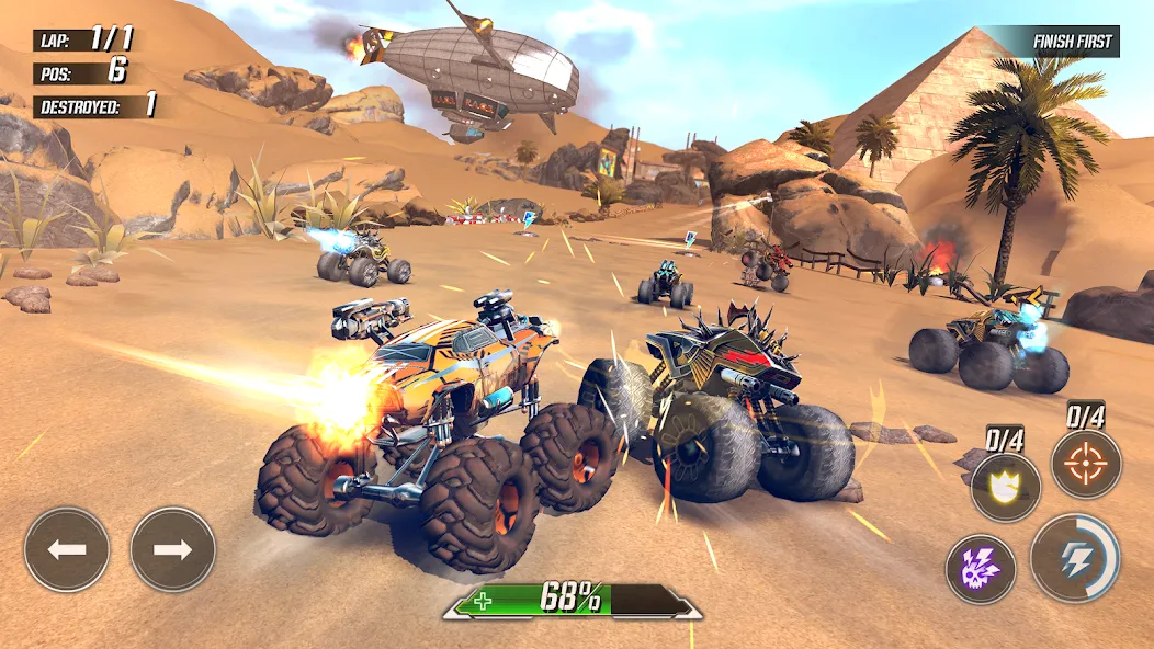RACE: Rocket Arena Car Extreme (РЕЙС) [МОД: Много денег, Монет и Все открыто] Screenshot 1