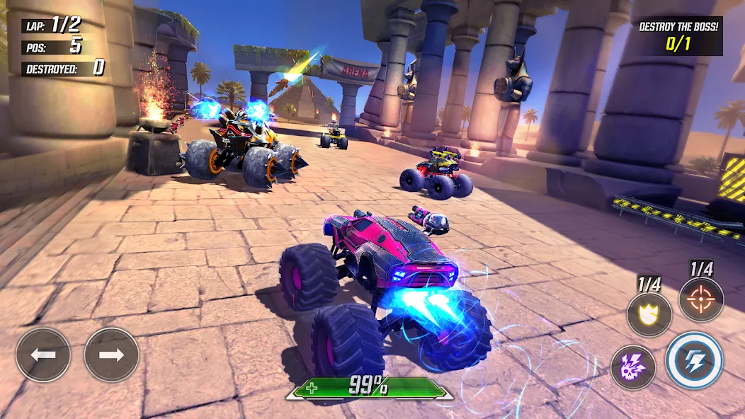 RACE: Rocket Arena Car Extreme (РЕЙС) [МОД: Много денег, Монет и Все открыто] Screenshot 5