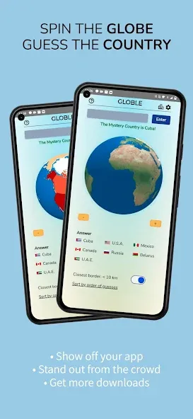 Globle - Country Guess Game (Глоубл) [МОД: Много монет, Открытые уровни и Мега MOD] Screenshot 1