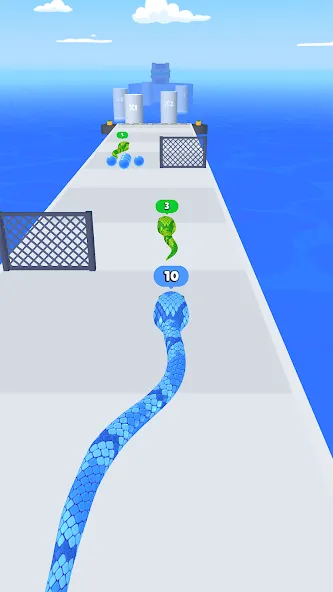 Snake Run Race・3D Running Game (Снейк Ран Рейс) [МОД: Бесконечные деньги, Монеты и Мега MOD] Screenshot 1
