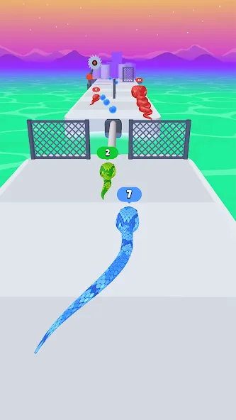 Snake Run Race・3D Running Game (Снейк Ран Рейс) [МОД: Бесконечные деньги, Монеты и Мега MOD] Screenshot 2