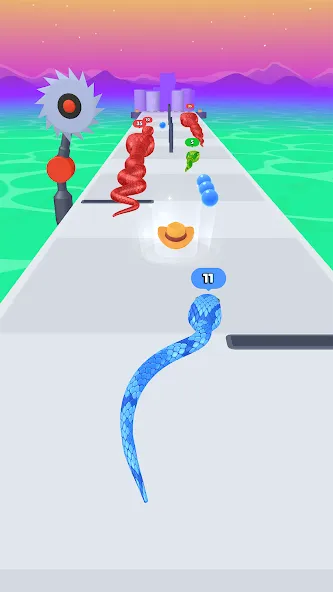 Snake Run Race・3D Running Game (Снейк Ран Рейс) [МОД: Бесконечные деньги, Монеты и Мега MOD] Screenshot 4