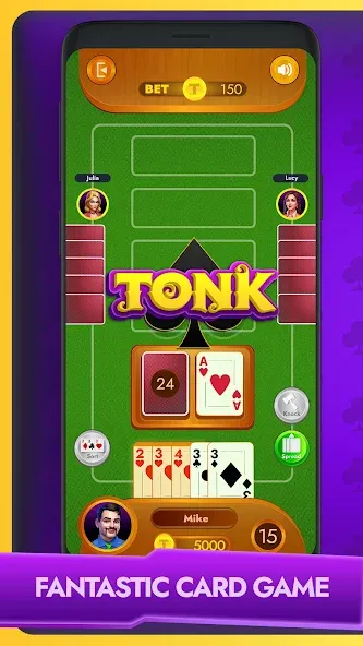 Tonk - Classic Card Game (Тонк) [МОД: Бесконечные деньги, Монеты и Мега MOD] Screenshot 1