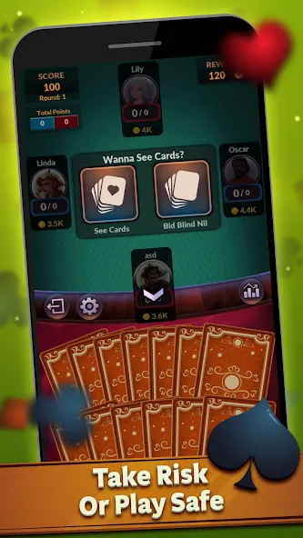 Spades — Offline Card Games (Спейдс) [MOD: Меню/Много денег] - Скриншот 3