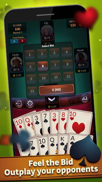 Spades — Offline Card Games (Спейдс) [MOD: Меню/Много денег] - Скриншот 4