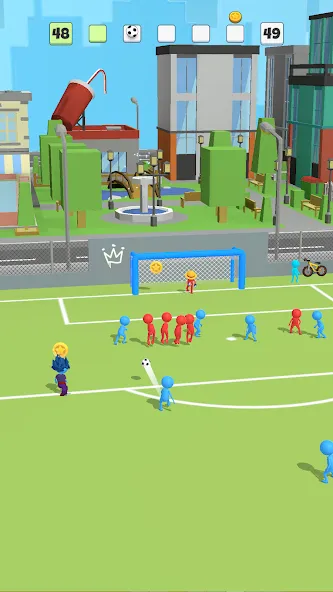 Super Goal: Fun Soccer Game (Супер Гол) [МОД: Много монет, Открытые уровни и Мега MOD] Screenshot 1