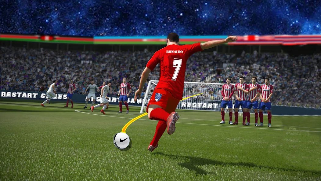 Soccer Kick Football Champion [МОД: Все открыто, Дополнительные деньги и Меню MOD] Screenshot 2