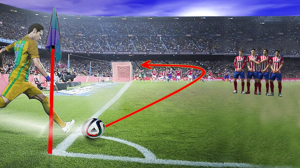 Soccer Kick Football Champion [МОД: Все открыто, Дополнительные деньги и Меню MOD] Screenshot 4