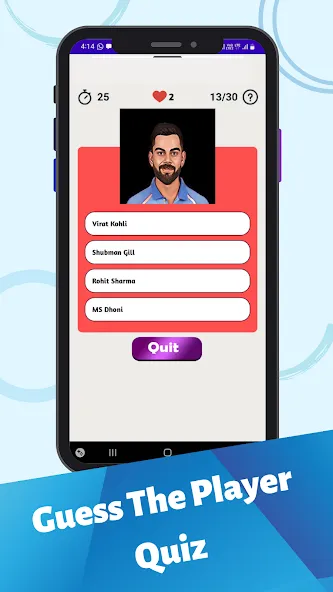 Cricket Quiz Game (Крикет Викторина Т20) [МОД: Бесконечные деньги, Монеты и Мега MOD] Screenshot 1