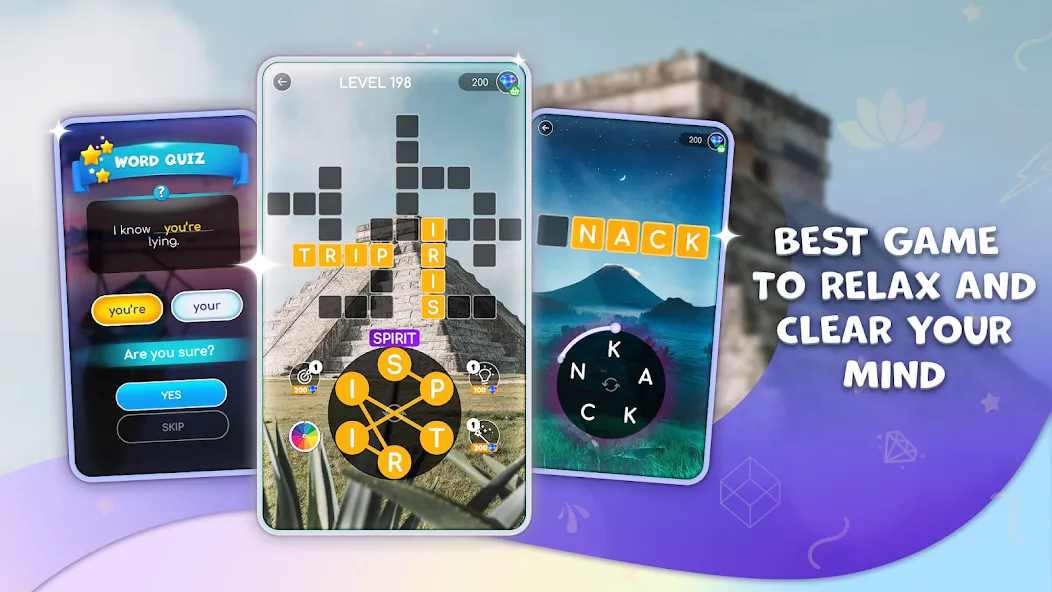 Calming Crosswords Word Puzzle [МОД: Много монет, Открытые уровни и Мега MOD] Screenshot 2