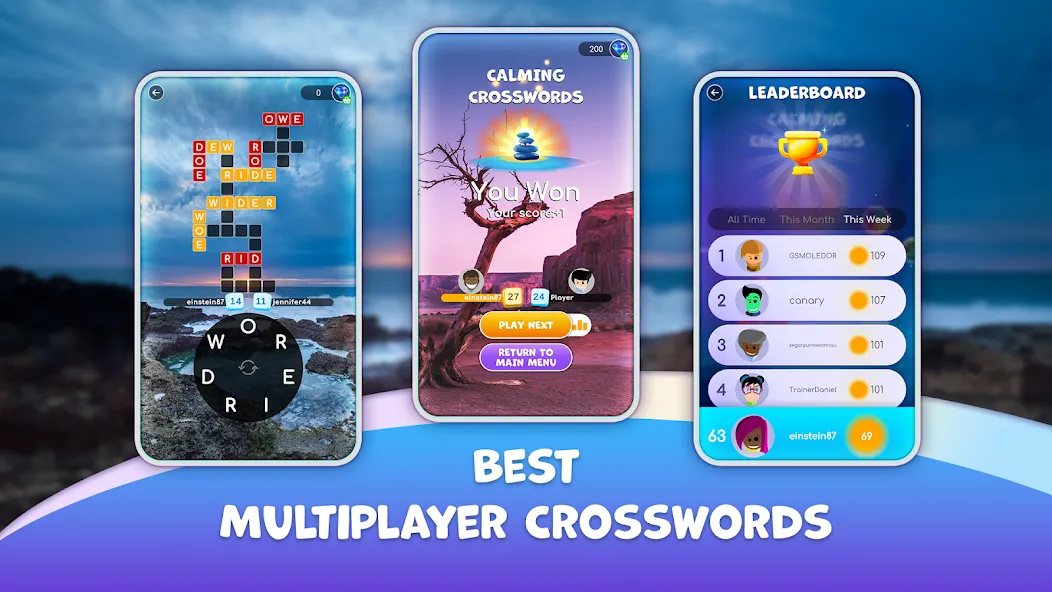 Calming Crosswords Word Puzzle [МОД: Много монет, Открытые уровни и Мега MOD] Screenshot 3