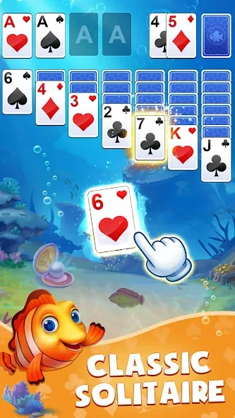 Solitaire: Fish Master (Солитер) [МОД: Много денег, Монет и Все открыто] Screenshot 1