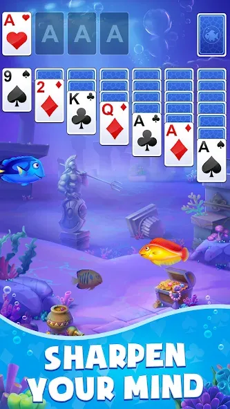 Solitaire: Fish Master (Солитер) [МОД: Много денег, Монет и Все открыто] Screenshot 2
