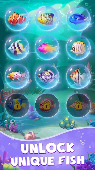 Solitaire: Fish Master (Солитер) [МОД: Много денег, Монет и Все открыто] Screenshot 3