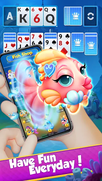 Solitaire - Klondike Card Game (Солитер) [МОД: Меню, Бесконечные монеты и Открытые уровни] Screenshot 3