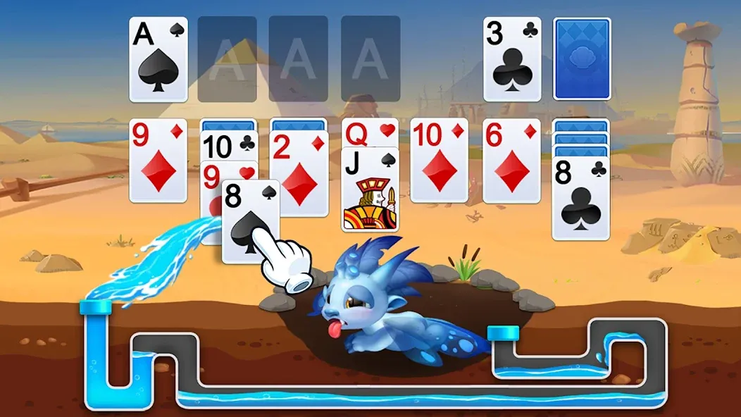 Solitaire Dragons [МОД: Все открыто, Дополнительные деньги и Меню MOD] Screenshot 1