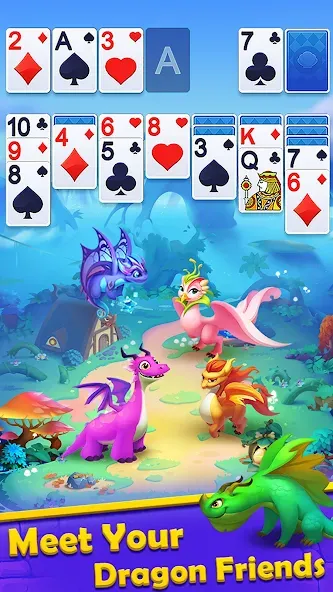 Solitaire Dragons [МОД: Все открыто, Дополнительные деньги и Меню MOD] Screenshot 4